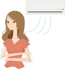 最新業務用エアコンは床の温度を検知し強弱・向きを自動制御できます